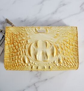 New! Brahmin Lemondrop Leather Wristlet